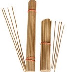Tonkin Bamboe stokjes 40 cm. naturel 4.5mm met punt bundel +/- 100 Tonkin Bamboe 