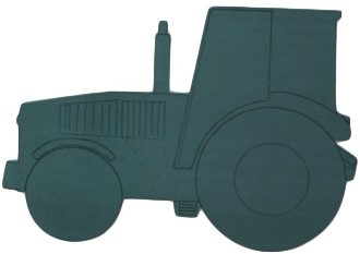 Tractor, Trekker steekschuimvorm 90*59cm oase voor verse bloemen grote tractor van steekschuim