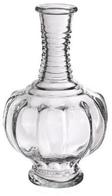Gekleurd glazen flesje Trevi Clear 9*15cm / stuk Pompoenvaasje
