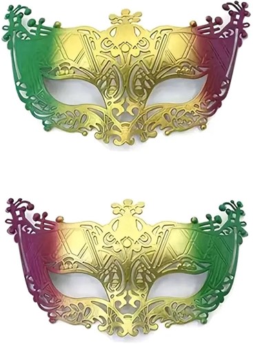 Venetiaans Masker Goud , Rood, Groen / stuk Perfect voor carnaval, feest en carnavalsdecoraties  