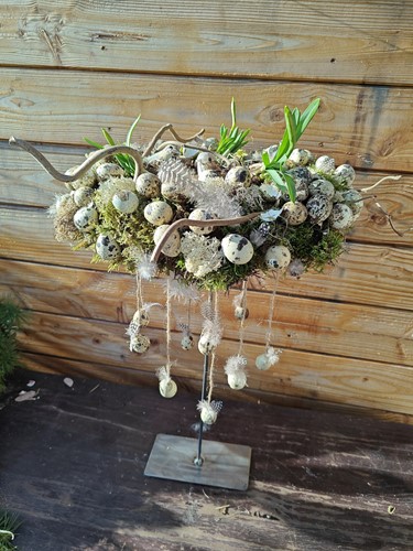 Frame Bloemstukhouder Hoge Standaard met plaat 20*10*70cm hoog. Hoogste variant zo van de smid leuk om een hoog bloemstuk te maken