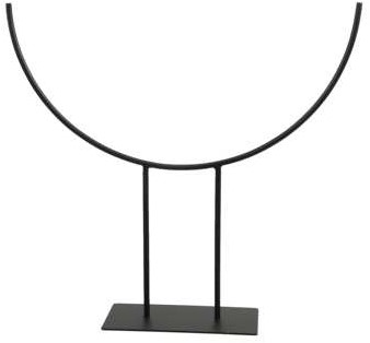 Metalen boog deco stand zwart 35*8*33 cm Metalen boog op voet
