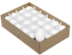 Actie Kippeneieren WIT 24 stuks op=op Leeggeblazen voor decoratie indien uitverkocht kies:  006903