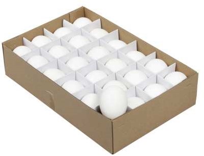 Actie Kippeneieren WIT 24 stuks op=op Leeggeblazen voor decoratie indien uitverkocht kies:  006903