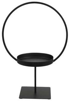 Metalen Ring Frame met Tray op Voet 24.5x14x35 cm - Voor Steekschuim en Planten Metalen frame 