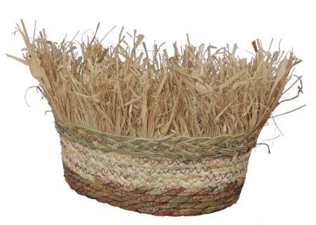 Nestmand ovaal voor nesteffect 28*21*10 cm naturel mooie ondergrond