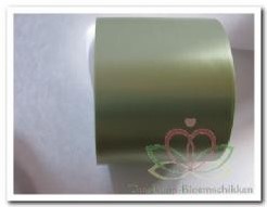 ZachtGroen  Lint 70 mm met Zwarte opdruk 80cm. ZachtGroen  Lint 70 mm met