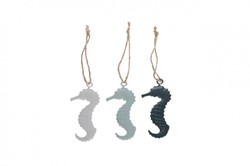 Metalen Hangers Zeepaardje Seahorse 6, 5cm. 9 stuks Metalen Hanger